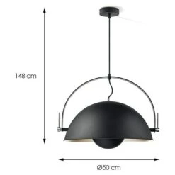 Home Sweet Home Fabriq Bow Pendelleuchte Rund Ø X H: 500 Mm X 130 Cm, Schwarz 9 Home Sweet Home Fabriq Bow Pendelleuchte Rund Ø X H: 500 Mm X 130 Cm, Schwarz -Beleuchtung 12 1658