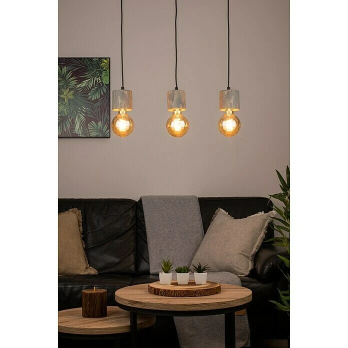 Spotlight Pendelleuchte Pino Grey 60 W, L X B X H: 52 X 8 X 100 Cm, Grau/Gebeizte Kiefer, E27 5 Spotlight Pendelleuchte Pino Grey 60 W, L X B X H: 52 X 8 X 100 Cm, Grau/Gebeizte Kiefer, E27 – Bild 3