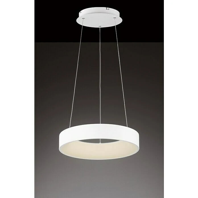 WOFI Cameron LED-Pendelleuchte Rund 28 W, Ø X H: 45 X 150 Cm, Weiß, Kaltweiß 4 WOFI Cameron LED-Pendelleuchte Rund 28 W, Ø X H: 45 X 150 Cm, Weiß, Kaltweiß – Bild 2