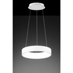 WOFI Cameron LED-Pendelleuchte Rund 28 W, Ø X H: 45 X 150 Cm, Weiß, Kaltweiß 10 WOFI Cameron LED-Pendelleuchte Rund 28 W, Ø X H: 45 X 150 Cm, Weiß, Kaltweiß -Beleuchtung 12 1705