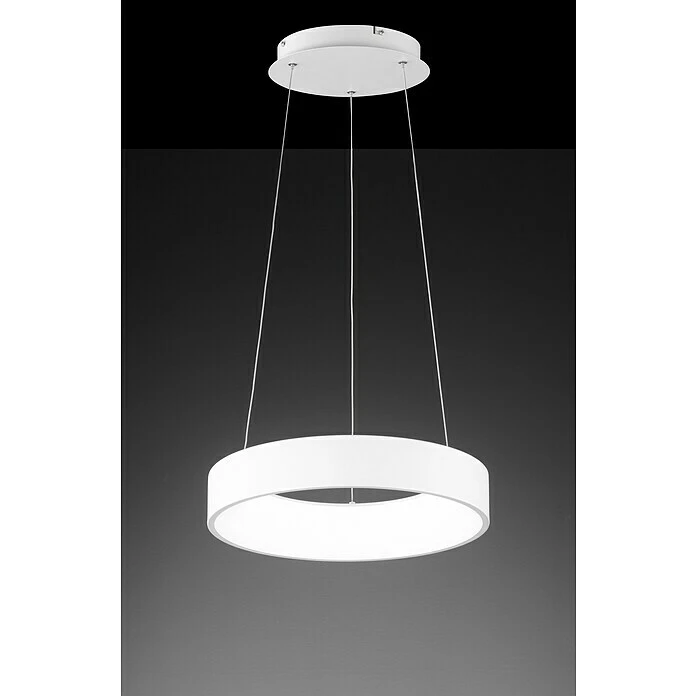 WOFI Cameron LED-Pendelleuchte Rund 28 W, Ø X H: 45 X 150 Cm, Weiß, Kaltweiß 5 WOFI Cameron LED-Pendelleuchte Rund 28 W, Ø X H: 45 X 150 Cm, Weiß, Kaltweiß – Bild 3