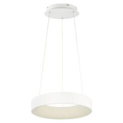 WOFI Cameron LED-Pendelleuchte Rund 28 W, Ø X H: 45 X 150 Cm, Weiß, Kaltweiß 12 WOFI Cameron LED-Pendelleuchte Rund 28 W, Ø X H: 45 X 150 Cm, Weiß, Kaltweiß -Beleuchtung 12 1707