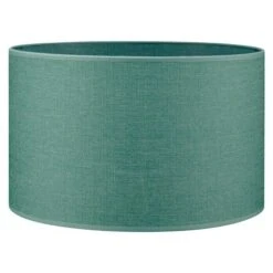 Home Sweet Home Lampenschirm Canvas 35 Cm, Türkis, Baumwolle, Rund