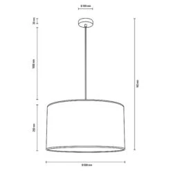 Spotlight Pendelleuchte Rund Pearl Monster 60 W, Ø X H: 500 Mm X 126 Cm, Grau-blau, E27 -Beleuchtung 12 1740