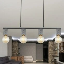 Globo Freddy Pendelleuchte 60 W, L X B X H: 80 X 65 X 120 Cm