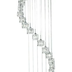 Searchlight Pendelleuchte Rund Ø X H: 450 Mm X 180 Cm, Transparent, Chrom