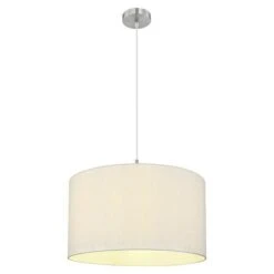 Globo Pendelleuchte Rund AVA 40 W, Ø X H: 500 Mm X 33 Cm, Silber, E27 -Beleuchtung 12 1760