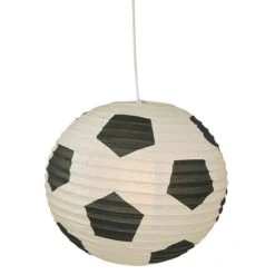 Niermann Pendelleuchte Rund Fußball Weiß/Schwarz