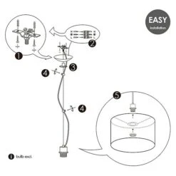 Home Sweet Home Pendelleuchte Rund Basic Deluxe Höhe: 100 Cm -Beleuchtung 12 1785