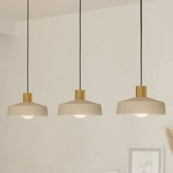 Eglo Pendelleuchte VALDIOLA 120 W, L X B X H: 93 X 23 X 11 Cm, Sand, E27, 3 Stk.