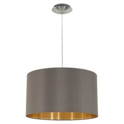 Eglo Maserlo Pendelleuchte Rund Braun, Höhe: 110 Cm, Durchmesser: 380 Mm