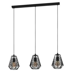 Eglo Pendelleuchte Rund STYPE 40 W, Schwarz, E27