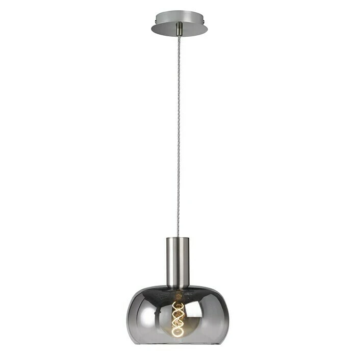 Honsel Leuchten Pendelleuchte Rund Brad 40 W, Nickel/Aluminium, E27 4 Honsel Leuchten Pendelleuchte Rund Brad 40 W, Nickel/Aluminium, E27 – Bild 2