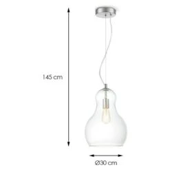 Home Sweet Home Pendelleuchte Rund Bello Ø X H: 300 Mm X 145 Cm, Transparent 9 Home Sweet Home Pendelleuchte Rund Bello Ø X H: 300 Mm X 145 Cm, Transparent -Beleuchtung 12 1820