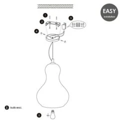 Home Sweet Home Pendelleuchte Rund Bello Ø X H: 300 Mm X 145 Cm, Transparent 11 Home Sweet Home Pendelleuchte Rund Bello Ø X H: 300 Mm X 145 Cm, Transparent -Beleuchtung 12 1822