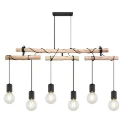 Globo Pendelleuchte HERMINE 60 W, L X B X H: 28,5 X 9 X 115 Cm, Schwarz, E27, Anzahl Leuchtmittel: 6 Stk. -Beleuchtung 12 1835