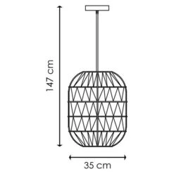 Home Sweet Home Rope Pendelleuchte Rund Ø X H: 350 Mm X 120 Cm, Weiß -Beleuchtung 12 1838