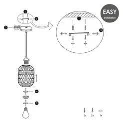 Home Sweet Home Rope Pendelleuchte Rund Ø X H: 350 Mm X 120 Cm, Weiß -Beleuchtung 12 1840