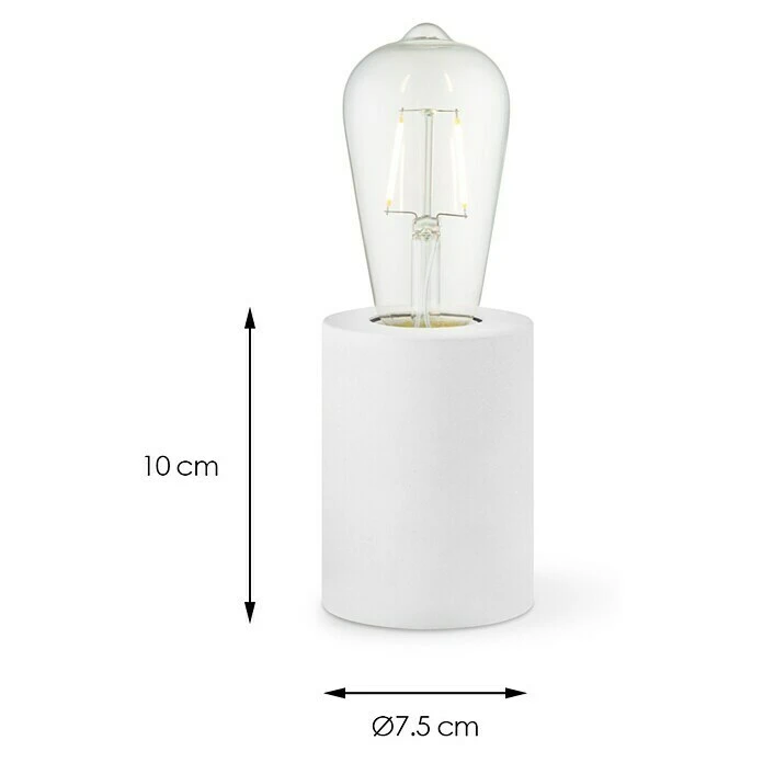 Home Sweet Home Lampenfuß Dry 10 W, E27, Weiß, Höhe: 10 Cm 5 Home Sweet Home Lampenfuß Dry 10 W, E27, Weiß, Höhe: 10 Cm – Bild 3
