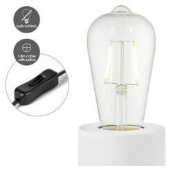 Home Sweet Home Lampenfuß Dry 10 W, E27, Weiß, Höhe: 10 Cm 11 Home Sweet Home Lampenfuß Dry 10 W, E27, Weiß, Höhe: 10 Cm -Beleuchtung 12 187