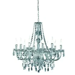 Reality Leuchten Kronleuchter Lüster 40 W, Chrom, E14 -Beleuchtung 12 1878