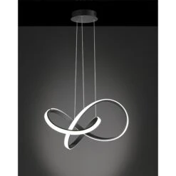 WOFI Indigo LED-Pendelleuchte 44 W, L X B X H: 55 X 55 X 27 Cm, Schwarz, Warmweiß