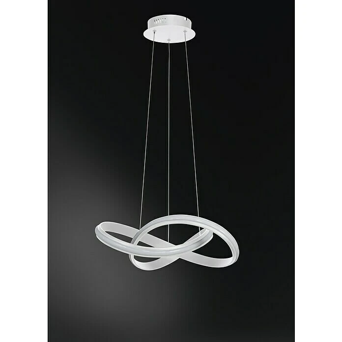 WOFI LED-Pendelleuchte Salo 28 W, L X B X H: 50 X 45 X 150 Cm, Weiß, Warmweiß 3 WOFI LED-Pendelleuchte Salo 28 W, L X B X H: 50 X 45 X 150 Cm, Weiß, Warmweiß