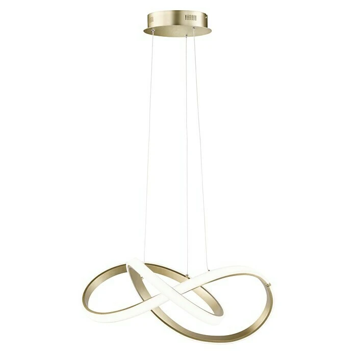 WOFI Indigo LED-Pendelleuchte 44 W, L X B X H: 55 X 55 X 27 Cm, Gold-matt, Warmweiß 4 WOFI Indigo LED-Pendelleuchte 44 W, L X B X H: 55 X 55 X 27 Cm, Gold-matt, Warmweiß – Bild 2