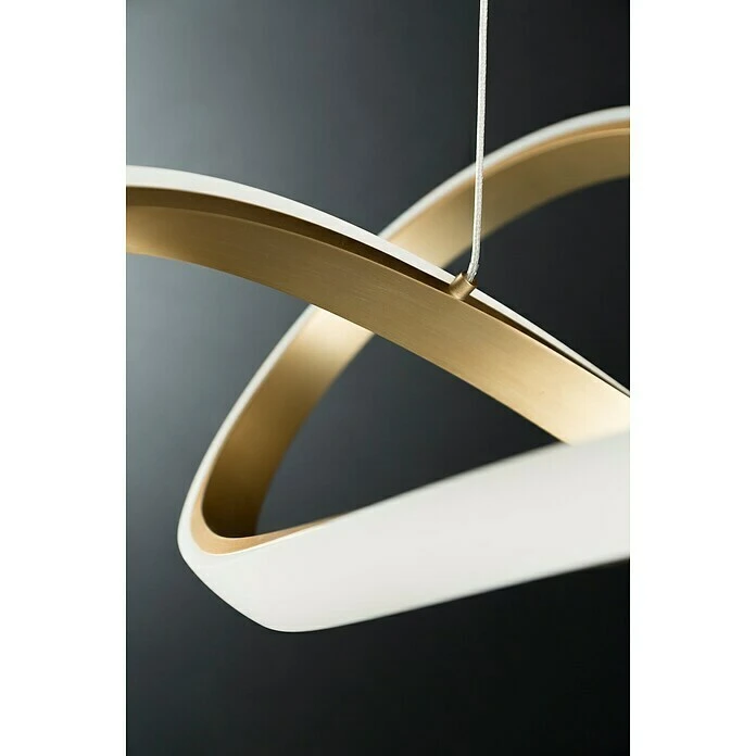 WOFI Indigo LED-Pendelleuchte 44 W, L X B X H: 55 X 55 X 27 Cm, Gold-matt, Warmweiß 5 WOFI Indigo LED-Pendelleuchte 44 W, L X B X H: 55 X 55 X 27 Cm, Gold-matt, Warmweiß – Bild 3