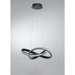 WOFI LED-Pendelleuchte Salo 28 W, L X B X H: 50 X 45 X 150 Cm, Schwarz, Warmweiß -Beleuchtung 12 1897