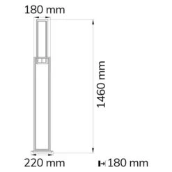 WOFI Muriel LED-Stehleuchte 33 W, Höhe: 146 Cm, Rost, Warmweiß -Beleuchtung 12 1942