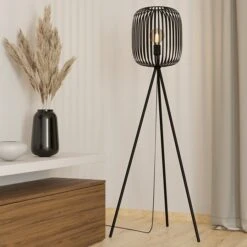 Eglo Romazzina Stehleuchte 40 W, Höhe: 140,5 Cm, Schwarz, E27