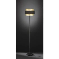 WOFI Grove Stehleuchte 40 W, Höhe: 174 Cm, Schwarz/Gold, E27