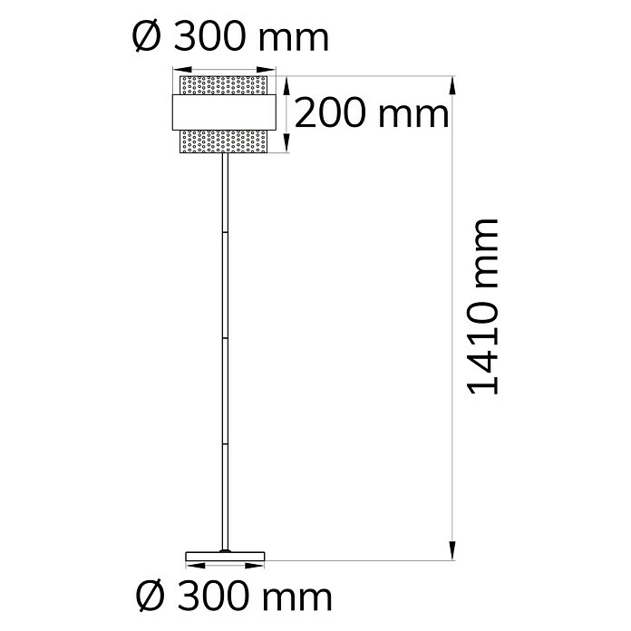 WOFI Grove Stehleuchte 40 W, Höhe: 174 Cm, Schwarz/Gold, E27 6 WOFI Grove Stehleuchte 40 W, Höhe: 174 Cm, Schwarz/Gold, E27 – Bild 4