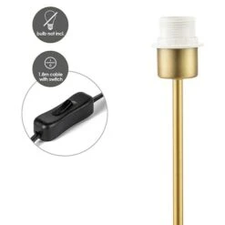 Home Sweet Home Lampenfuß Single 40 W, Farbe: Messing, Höhe: 37 Cm -Beleuchtung 12 20