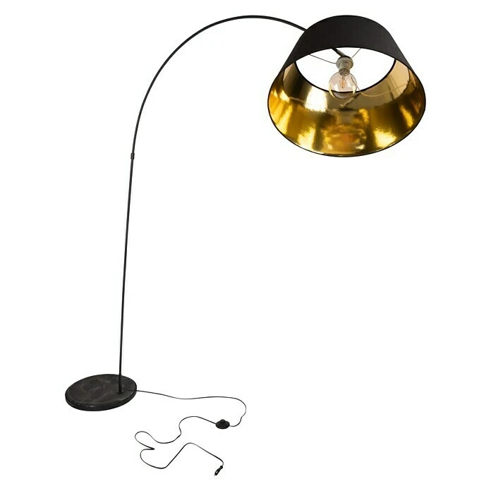 Stehleuchte 60 W, Höhe: 195 Cm, Schwarz/Gold, E27 5 Stehleuchte 60 W, Höhe: 195 Cm, Schwarz/Gold, E27 – Bild 3
