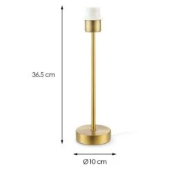 Home Sweet Home Lampenfuß Single 40 W, Farbe: Messing, Höhe: 37 Cm -Beleuchtung 12 21