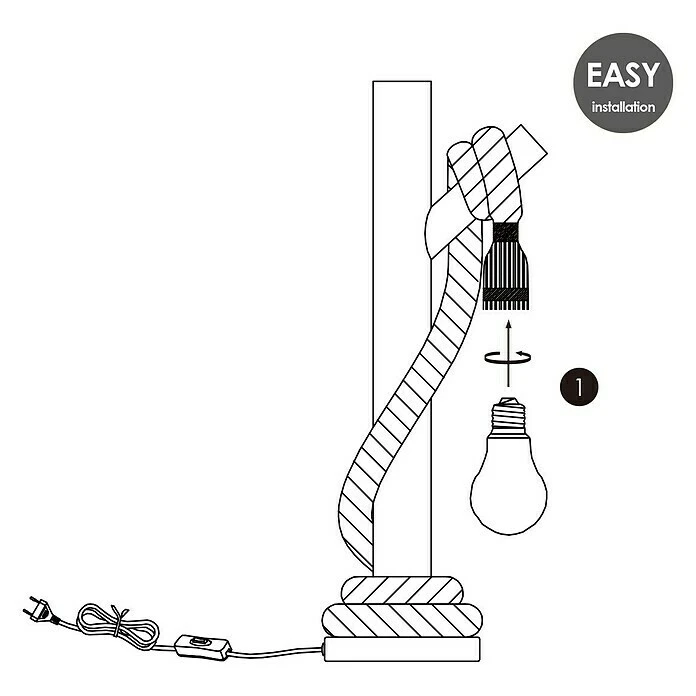 Home Sweet Home Tischleuchte Maritime 10 W, Beige 7 Home Sweet Home Tischleuchte Maritime 10 W, Beige – Bild 5