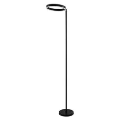 Lavida Ring LED-Stehleuchte Höhe: 180 Cm, Schwarz, Warmweiß -Beleuchtung 12 2121