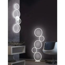 Trio Leuchten LED-Stehleuchte Rondo 36 W, Höhe: 115 Cm, Weiß, Warmweiß -Beleuchtung 12 2125