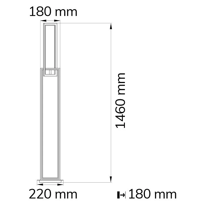 WOFI Muriel LED-Stehleuchte 33 W, Höhe: 146 Cm, Dunkelgrau, Warmweiß 6 WOFI Muriel LED-Stehleuchte 33 W, Höhe: 146 Cm, Dunkelgrau, Warmweiß – Bild 4