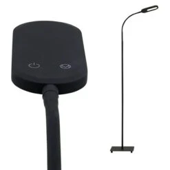 Briloner LED-Stehleuchte Höhe: 128 Cm, Schwarz -Beleuchtung 12 2158