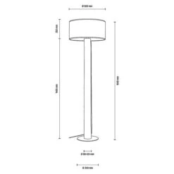 Spotlight Stehleuchte Pinia Floor 60 W, Braun/Gebeizte Kiefer, Weiß, E27 -Beleuchtung 12 2168