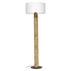 Spotlight Stehleuchte Pinia Floor 60 W, Braun/Gebeizte Kiefer, Weiß, E27 -Beleuchtung 12 2169