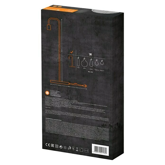 Ledvance Stehleuchte Höhe: 160 Cm, Stahl, E27 4 Ledvance Stehleuchte Höhe: 160 Cm, Stahl, E27 – Bild 2