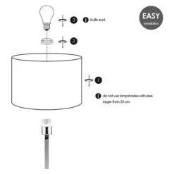 Home Sweet Home Lampenfuß Gomez 40 W, Farbe: Chrom, Höhe: 40 Cm 11 Home Sweet Home Lampenfuß Gomez 40 W, Farbe: Chrom, Höhe: 40 Cm -Beleuchtung 12 225