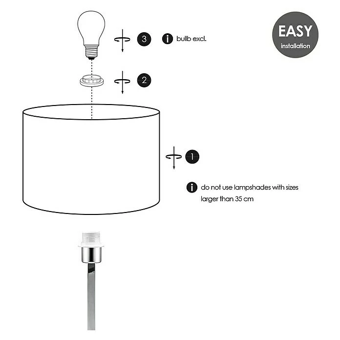 Home Sweet Home Lampenfuß Gomez 40 W, Farbe: Chrom, Höhe: 40 Cm 6 Home Sweet Home Lampenfuß Gomez 40 W, Farbe: Chrom, Höhe: 40 Cm – Bild 4