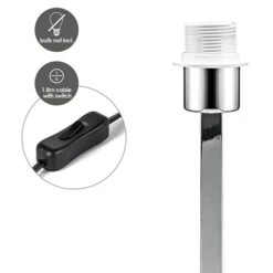 Home Sweet Home Lampenfuß Gomez 40 W, Farbe: Chrom, Höhe: 40 Cm 12 Home Sweet Home Lampenfuß Gomez 40 W, Farbe: Chrom, Höhe: 40 Cm -Beleuchtung 12 226