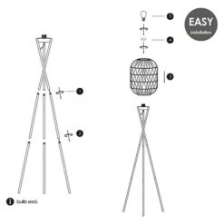 Home Sweet Home Rope Stehleuchte Höhe: 150 Cm, Weiß -Beleuchtung 12 2281