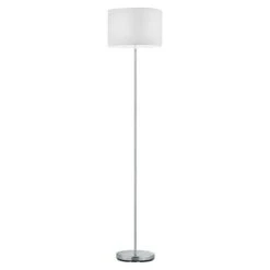 Trio Leuchten Hotel Stehleuchte Hotel 60 W, Höhe: 160 Cm, Nickel-matt, Weiß, E27